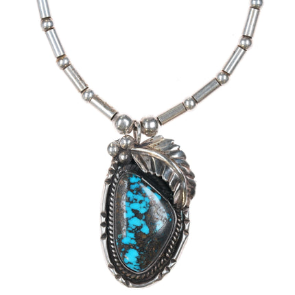 60's-70's Navajo Bisbee turquoise sterling necklace/pendant