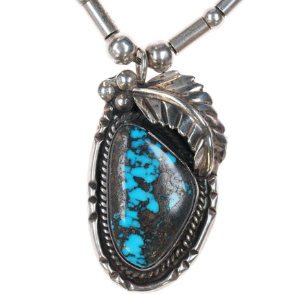 60's-70's Navajo Bisbee turquoise sterling necklace/pendant