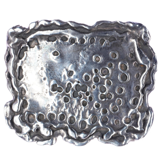 1994 Abstract artisan sterling belt buckle