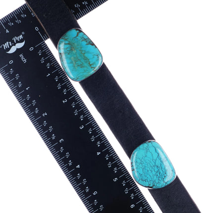 44" Vintage Milton lee Navajo sterling turquoise slabs concho belt - Estate Fresh Austin
