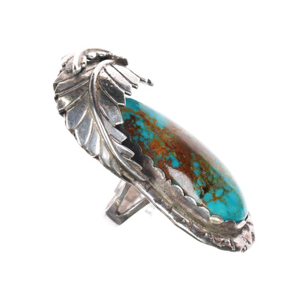 sz5.5 Huge 60's-70's Navajo sterling and turquoise ring