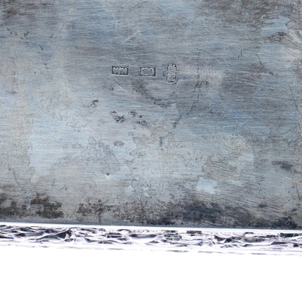 c1900 Large Antique Chinese Silver Wang Hing pierced dragon box - Estate Fresh Austin