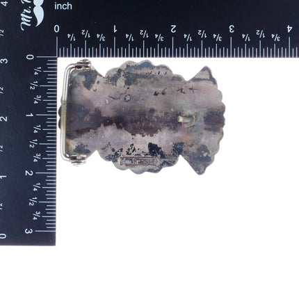 JD Massie Zuni sunface sterling belt buckle b - Estate Fresh Austin