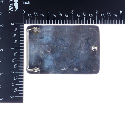 HB Navajo sterling kokopelli chip inlay belt buckle - Estate Fresh Austin