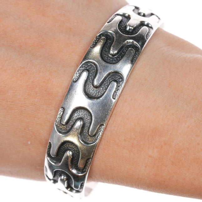 8" David Andersen Norway Sterling Modernist cuff bracelet v - Estate Fresh Austin