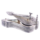 Fine Vintage Sterling Hindu Sindoor/kumkum box with ornate hand chased designs - Estate Fresh Austin