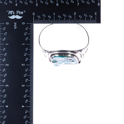 6.25" 50's-60's Navajo freeform nugget hand stamped silver cuff bracelet - Estate Fresh Austin