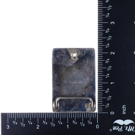 Vintage Zuni inlay thunderbird belt buckle sterling silver - Estate Fresh Austin