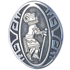 Manuel Hoyungowa Hopi Large sterling silver dancer pendant/pin in overlay style - Estate Fresh Austin