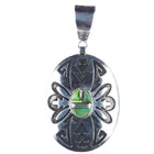Cecil Ashley Navajo sterling Carico Lake turquoise cobblestone pendant - Estate Fresh Austin