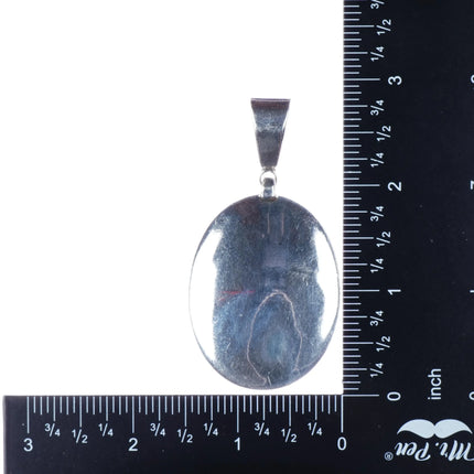 Cecil Ashley Navajo sterling Carico Lake turquoise cobblestone pendant - Estate Fresh Austin