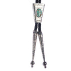 c1950's small Sterling and turquoise bolo tie - Estate Fresh Austin