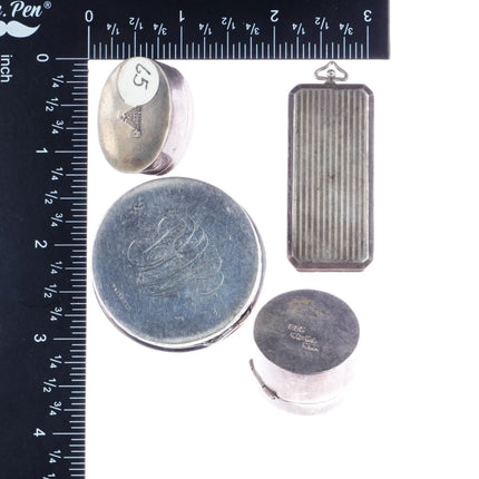 Collection of Antique/vintage sterling silver pill/trinket boxes - Estate Fresh Austin