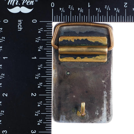 Vintage sterling silver 10k gold Bell Telephone belt buckle - Estate Fresh Austin