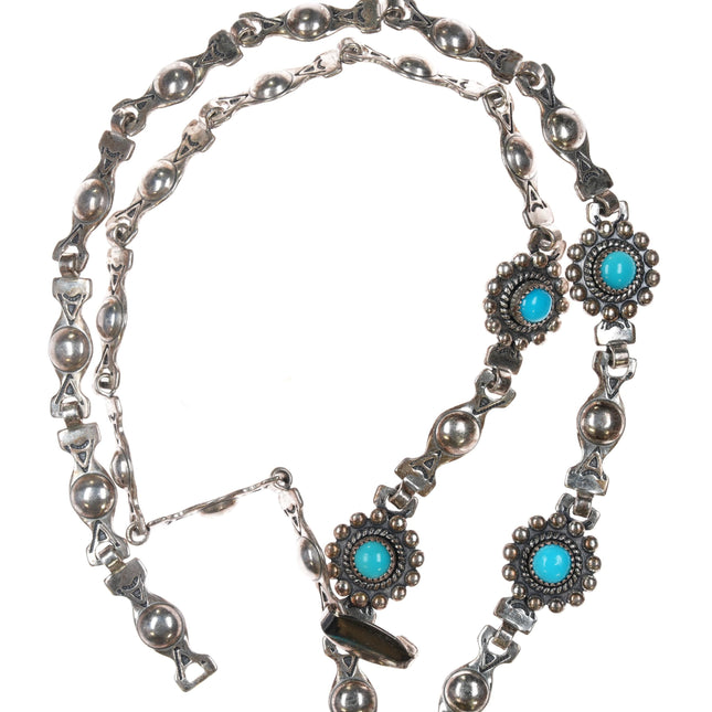 Vintage Fred Harvey type Sterling and turquoise necklace