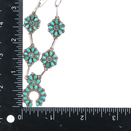 c1940's Zuni sterling and turquoise petit point necklace