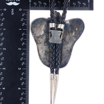 vintage Frank Patania Thunderbird Shop "Caballeros del Sol" Sterling/turquoise bolo tie - Estate Fresh Austin