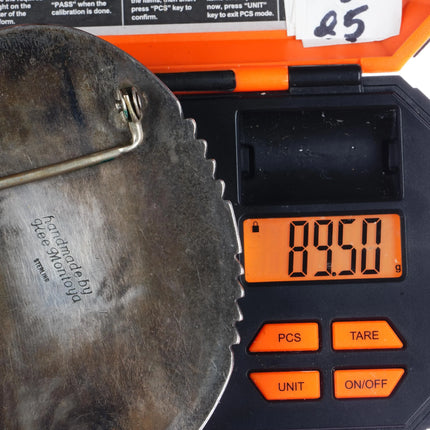 Vintage Kee Montoya Navajo Sterling and turquoise belt buckle - Estate Fresh Austin