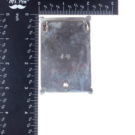 Modernist sterling nephrite Jade belt buckle - Estate Fresh Austin