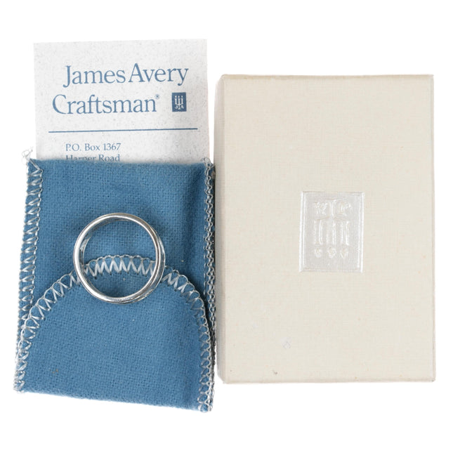 sz6 Retired James Avery Armadillo band ring in sterling silver w/box/papers