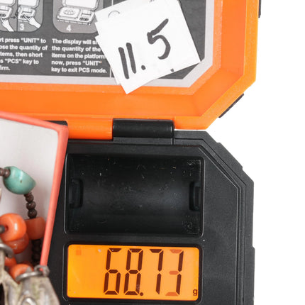 34" Antique Chinese white donkey of Zhang Guolao silver and coral necklace - Estate Fresh Austin