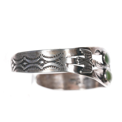 6.625" 30's-40's IH Coin silver thunderbird fred harvey cuff bracelet - Estate Fresh Austin