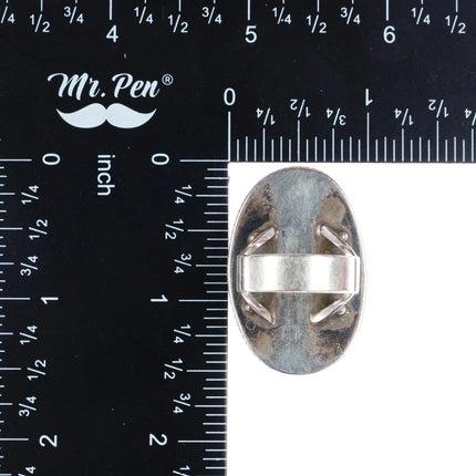 sz8.5 Vintage Navajo spiderweb turquoise sterling silver ring - Estate Fresh Austin