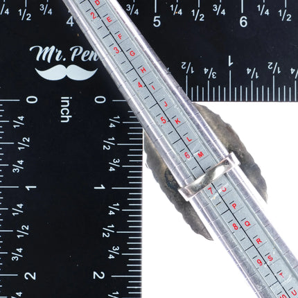 sz6.75 Large Vintage Zuni sterling natural turquoise needlepoint ring - Estate Fresh Austin