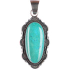 Cecil Atencio Navajo sterling and turquoise pendant - Estate Fresh Austin