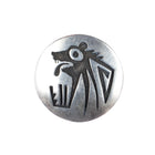 Milson Taylor Hopi overlay bear pin sterling silver - Estate Fresh Austin