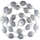 Vintage Navajo Sterling silver link concho belt/hatband with twisted wire rings - Estate Fresh Austin