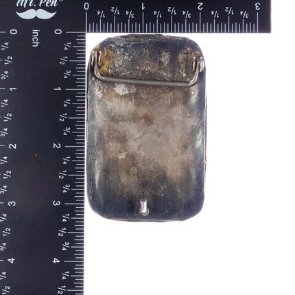 c1960's Navajo Sterling, turquoise, and coral belt buckle - Estate Fresh Austin