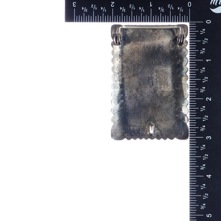 Ella Cowboy Navajo sterling and turquoise belt buckle - Estate Fresh Austin