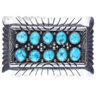 Ella Cowboy Navajo sterling and turquoise belt buckle - Estate Fresh Austin