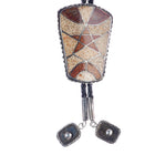 Vintage Petrified Dinosaur Bone sterling channel inlay bolo tie - Estate Fresh Austin