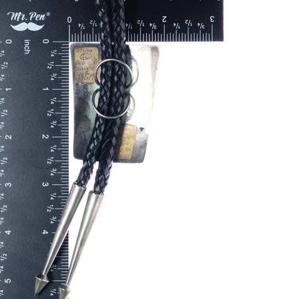 Floyd Namingha Lomakuyvaya Hopi Overlay bolo tie sterling silver - Estate Fresh Austin