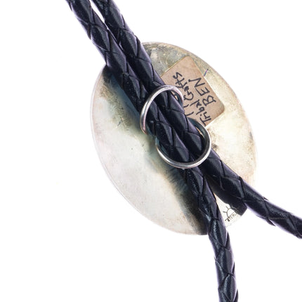 Weaver Selina Hopi Overlay bolo tie sterling silver - Estate Fresh Austin