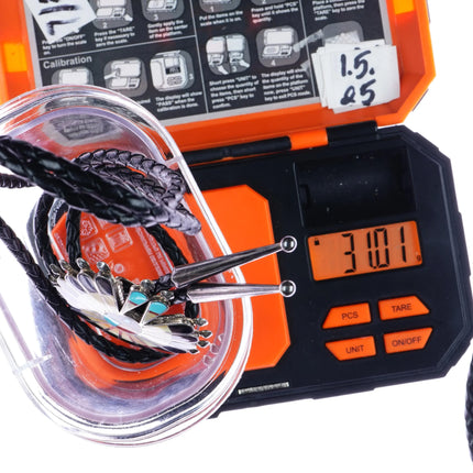 Victoria Ukestine Zuni Sunface bolo tie sterling silver channel inlay - Estate Fresh Austin