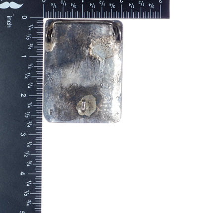 Vintage TAH Navajo sterling chip inlay peyotebird belt buckle - Estate Fresh Austin