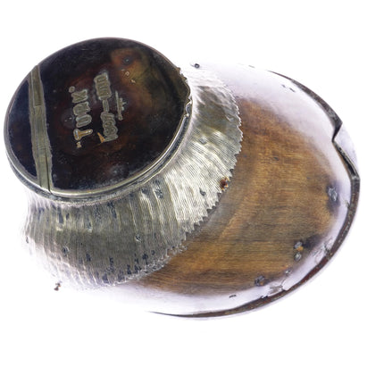 c1900 silver mounted Horse Hoof Inkwell Rowland Ward - Estate Fresh Austin