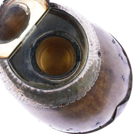 c1900 silver mounted Horse Hoof Inkwell Rowland Ward - Estate Fresh Austin