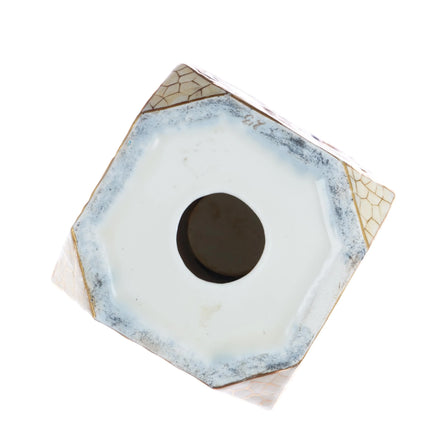 c1890 Royal Rudolstadt Japonesque/Satsuma style large porcelain inkwell - Estate Fresh Austin