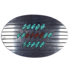 Vintage Navajo chip inlay belt buckle w/geometric patterns - Estate Fresh Austin