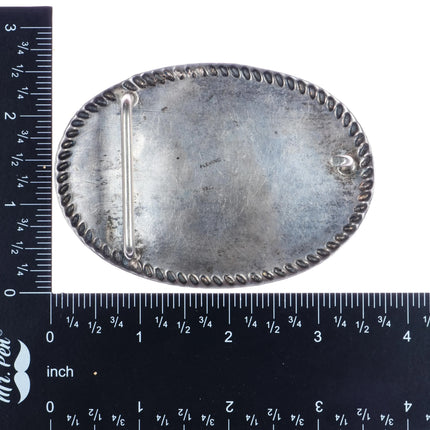 Vintage Fleming Sterling/Bronze roses cowboy/cowgirl belt buckle - Estate Fresh Austin