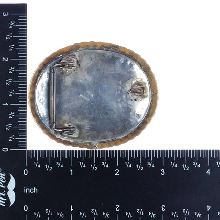 Vintage Sterling horse head belt buckle w/bronze trim Alicia - Estate Fresh Austin