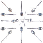 Georg Jensen Acorn sterling coffee/tea/demitasse spoons/2pr springed sugar tongs - Estate Fresh Austin