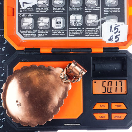 Running Bear Shop Copper plated Sterling silver turquoise pendant - Estate Fresh Austin