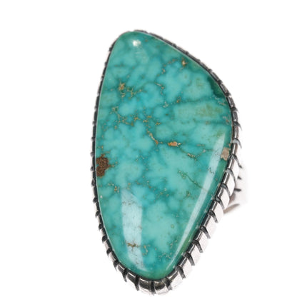 sz8.25 Navajo George Begay Sterling waterweb Kingman turquoise ring - Estate Fresh Austin