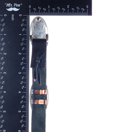 43" Dean Brown Navajo sterling silver slim concho belt - Estate Fresh Austin