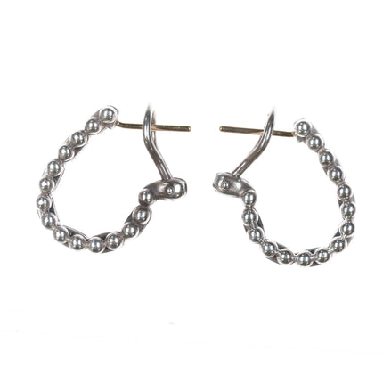 LAGOS Caviar Spark Diamond Huggie Earrings Sterling/14k posts - Estate Fresh Austin